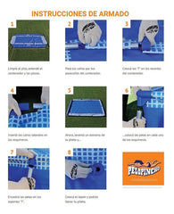 Pileta Estructural De Lona Piscina Pelopincho 1030 De 1500l Azul