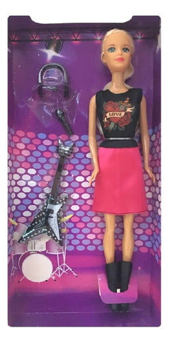 Muñeca Articulada Juguete Poppi Doll B408 Kiara Rockstar