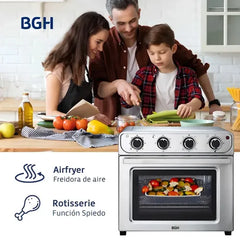 Bgh Horno Eléctrico Bhe30fx25t Air Fryer Convección Grill 1600w 30l Plateado