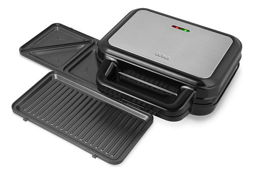 Sandwichera 2 En 1 Atma Placas Antiadherentes Triangular Y Panini