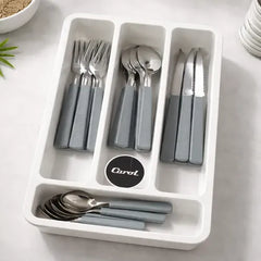 Juego De Cubiertos De 24 Pzs Cubiertera Carol Gris