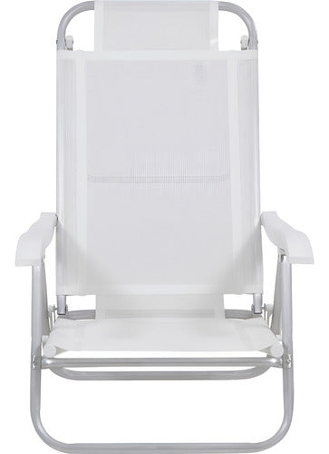 Reposera De 6 Posiciones Bel Sunny Aluminio Pvc Blanco