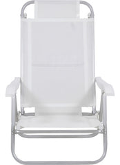 Reposera De 6 Posiciones Bel Sunny Aluminio Pvc Blanco