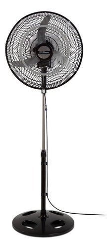 Ventilador De Pie 20  Orbital Coolbreeze - 3 Palas De Metal Color Plateado Estructura Negro - Vpm2016cb