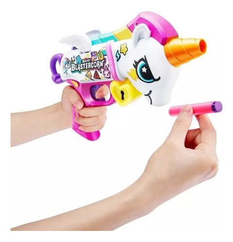 Pistola Lanza Dardos Arma Infantil Unicornio Zuru Xshot Color Blastercorn