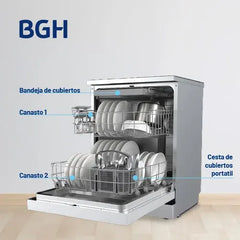 Lavavajilla Para 14 Cubiertos Bgh Blvm14s25 Plateado