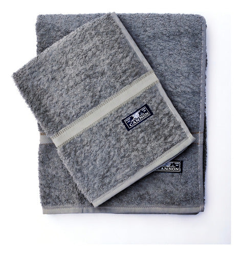 Toallón Cannon Home Absorvency Algodón 1.5m X 90cm Gris Baño Liso