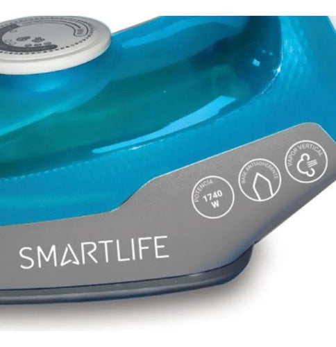 Plancha A Vapor Smartlife Sl-si2473pn Base Antiadherente Celeste