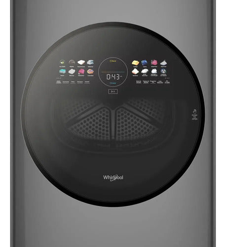 Torre De Lavado Secado Whirlpool Wnt14as Inverter 14kg/12kg Gris Oscuro