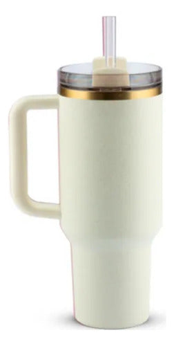 Vaso Quencher H20 1.18l Térmico Bombilla Stanley Beige C Beige Lisa