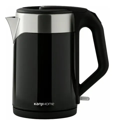 Pava Electrica Kanji Pe15002s Negra Y Acero 1.8l Negro Y Acero Negro/acero