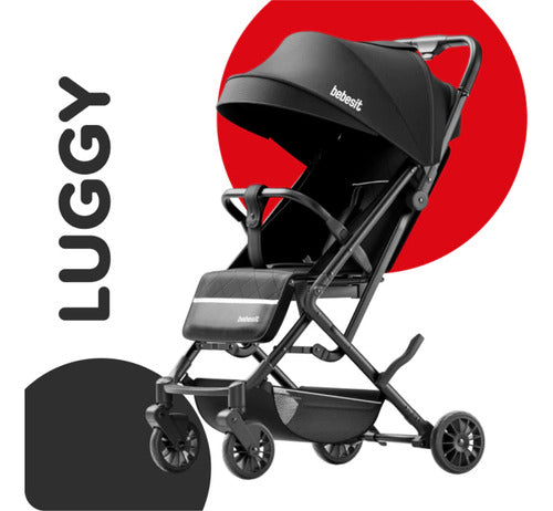 Cochecito Plegado Bebesit 1301a Luggy Negro 3 Posiciones Cts Negro Negro