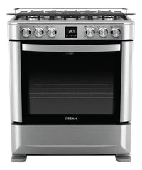 Cocina A Gas Drean Cd7609ei Plateado 76cm Inox Inoxidable
