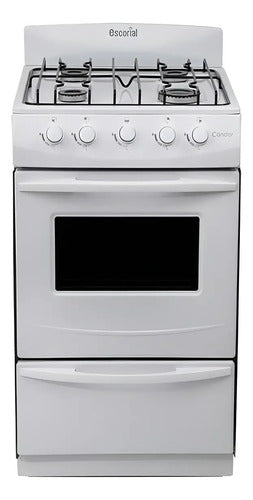 Cocina A Gas Natural Escorial Candor S2 Blanca Blanco