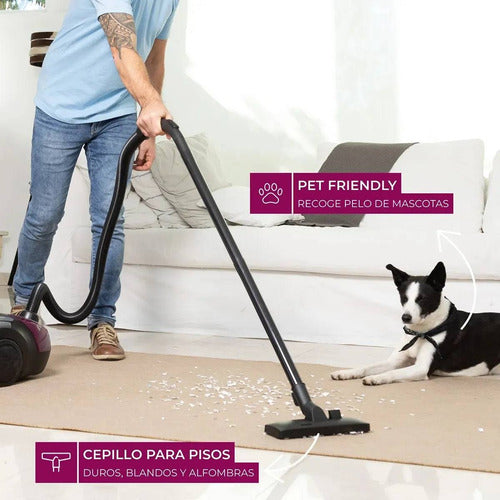Aspiradora Trineo Atma As8913pi Compact Power 1.5l 1500w Cs Bordó