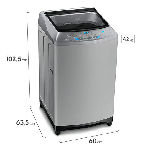 Lavarropas Automático Electrolux 9kg Premium Care Elac309s Color Gris