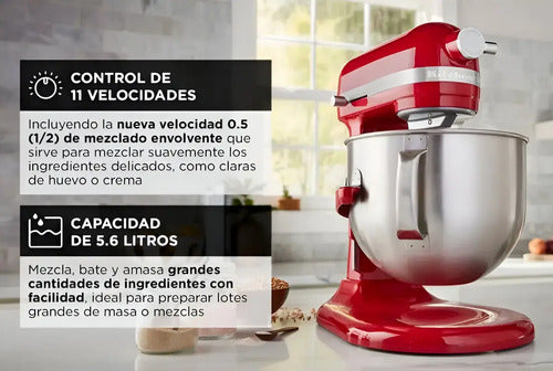 Batidora De Pie Kitchenaid Coyote Kitchenaid Rksm60spxrer Rojo 220 v