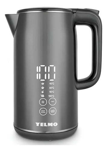 Pava Jarra Eléctrica Yelmo Pe-3912 Control Digital 2200w Cts Negro