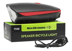 Luz Led Frontal Para Bicicleta Recargable De 250 Lumens Rojo