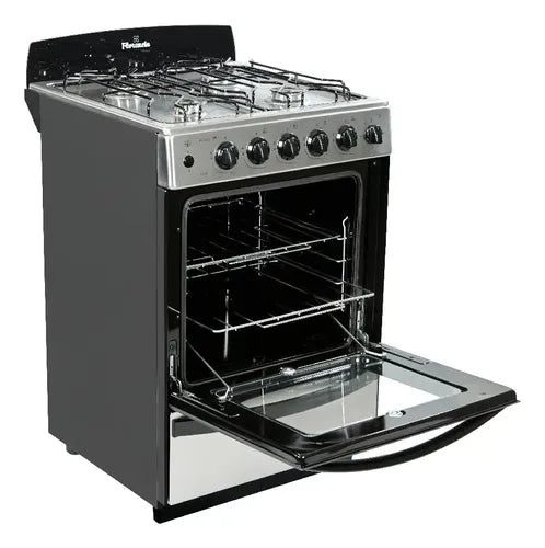 Cocina Multigas Florencia 5538 Acero Clase A 4 Hornallas Cs Acero Inoxidable