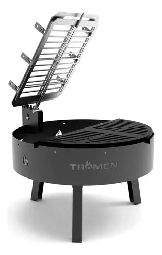 Fogón Asador Tromen Duomo 650 Apto Carbón Leña + Estaca Cruz