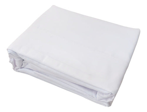 Juego Sabanas 1 Plaza 1/2 Fp Home Premium 300 Hilos Blancas Blanco Liso