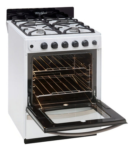 Cocina Whirlpool Multigas 56 Cm Blanca Color Blanco