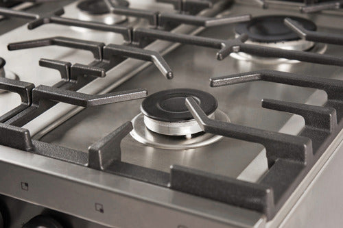 Cocina Semi Industrial Multigas Florencia 5818s Acero Inox Gris Oscuro