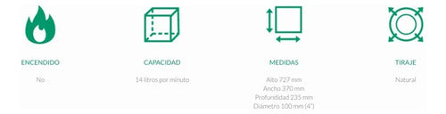 Volcan 315bfva Color Blanco - Para Gas Natural