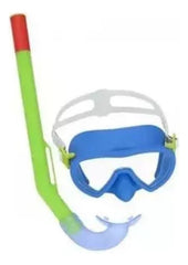 Set De Natacion Snorkel Antiparras Bestway 24036 Azul Celeste