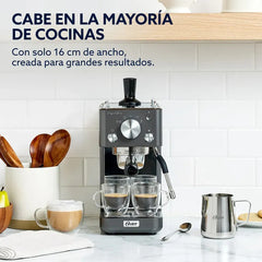 Cafetera Espresso Oster Bvstem7201-054 Perfect Brew 15 Bar Plateado