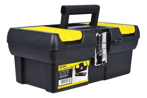 Caja De Herramientas Stanley 16  Series 2000 De Plástico 20.6cm X 40.3cm X 18.1cm Negra Y Amarilla Negro/amarillo