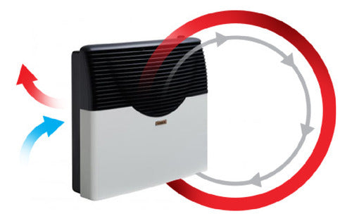 Calefactor Multigas T Balanceado Longvie 5000 Tbu Eba5u Cs Gris