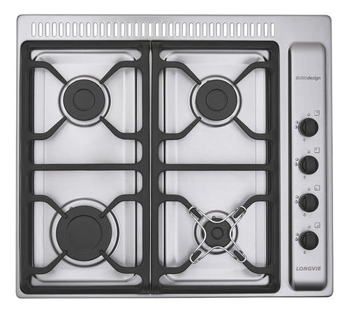 Anafe A Gas Longvie A6600rxf Inox Rejillas De Ventilación Color Acero Inoxidable