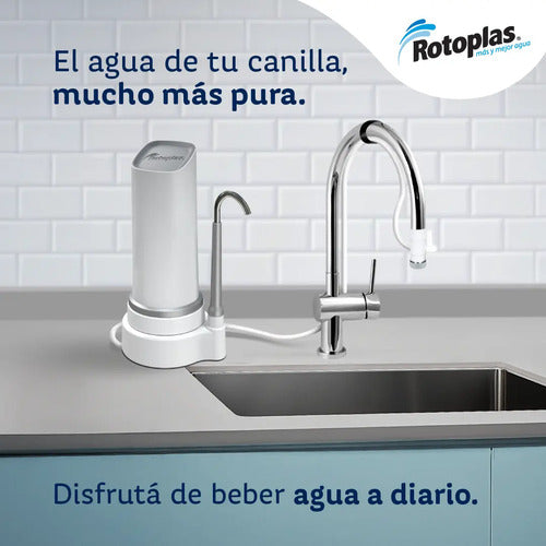 Purificador De Agua Rotoplas Max Sobre Mesada Blanco Blanco