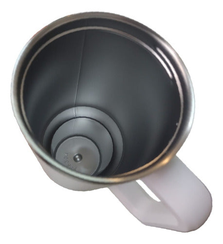 Vaso Térmico Acero Inox Vivendi Blanco De 1200 Ml C/sorbete Lisa