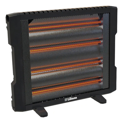 Calefactor Halógeno Liliana Infratec Ci650 Negro Con Protección Por Sobrecarga