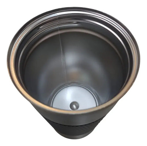 Vaso Promo Termico Acero Inox Con Tapa Frio Calor Vivendi Negro Liso