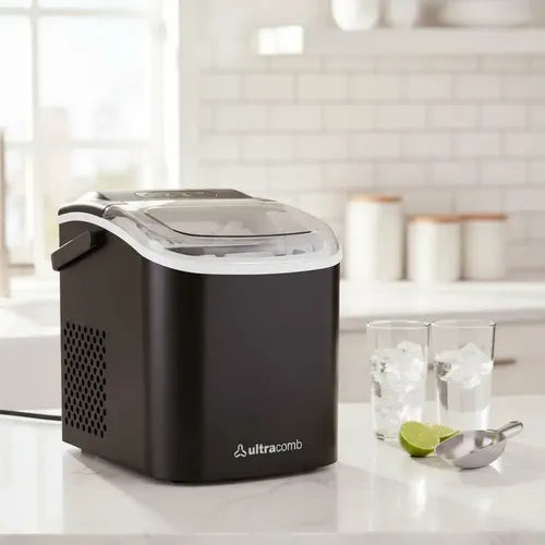 Fabrica De Hielo Portatil Ultracomb Hl-6500 9 Cubos Ciclo 6min Negro