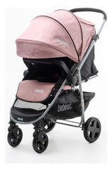 Cochecito De Paseo Con Manillar Rebatible Rosado Rosa Plateado