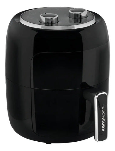 Freidora De Aire Sin Aceite Kanjihome Air Fryer Analogica 4l Color Negro