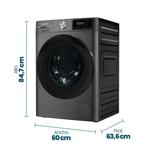 Lavarropas 11 Kg Carga Frontal Inverter Dark Grey Gris Oscuro