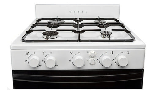 Cocina A Gas Orbis 858bc4 Blanca Con Visor Y 4 Hornallas Color Blanco