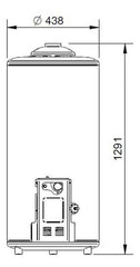 Termotanque A Gas Longvie T4110-n 110lts Conexión Superior Grafito