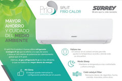Aire Acondicionado Split F/c Surrey 553nfq12gn 3,61kw Blanco