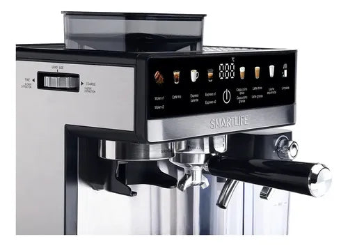 Cafetera Smartlife Expresso Digital Con Molinillo Ecgdm5750 Inox / Negro