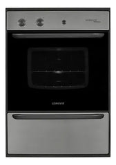 Horno A Gas Longvie H14600xf Con Cajón Parrilla De Empotrar Color Plateado Acero Inoxidable