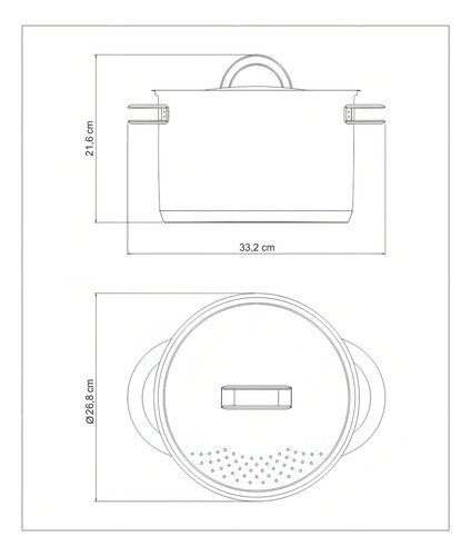 Olla Tramontina Solar Acero 24cm Spagheti Pastas Samihome Color Plateado