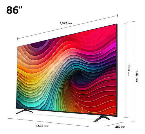 Smart Tv De 86 LG 86nano80tsa 4k Uhd Nanocell Ai Smart Ccs