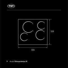 Anafe Eléctrico Tst Vitro Negro 4 Hornallas